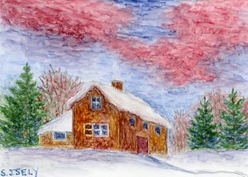 Pink Sky At Night, Artist Delight Sandy Isely Ashland WI alcohol ink   SOLD